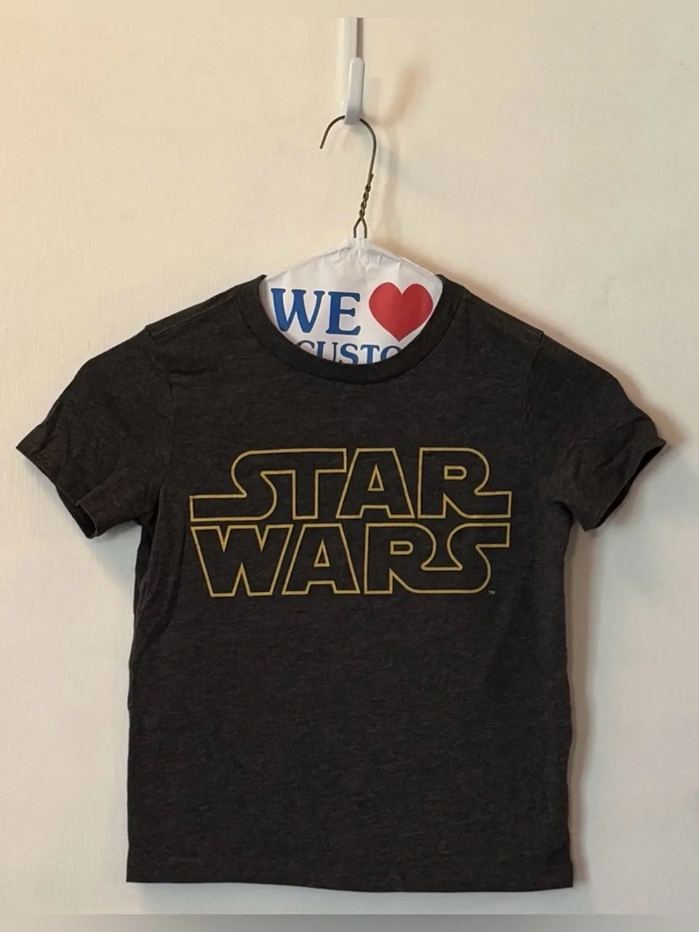 Old Navy Kids Star Wars Graphic Tee - Black with Gold Logo